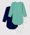 Babies' Long-Sleeved Cotton Bodysuits - 3-Pack variante 1
